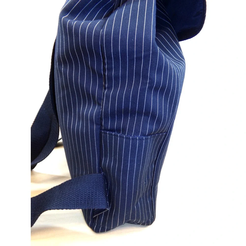 Jean Paul Gaultier Parfums‎ Rucksack Backpack Navy Blue Pin Stripe